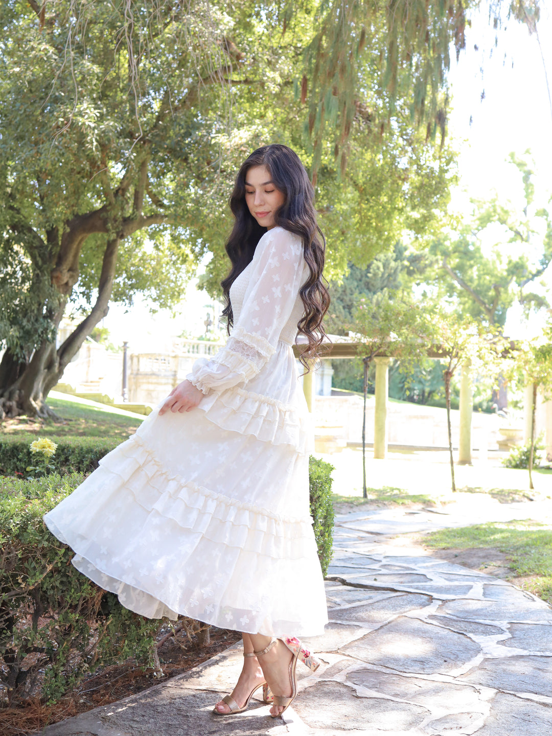 Glittering Garden Dress - Ivory PKC Collection Glittering Garden Dress - Ivory PKC Collection