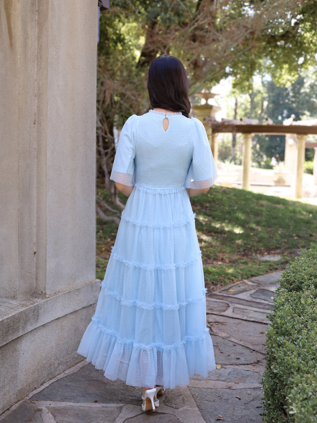 pale blue vintage dress Vintage Romance Dress - Baby Blue