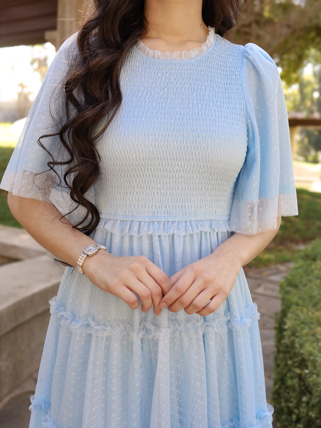 vintage light blue dress 1930 long blue dress velvet ribbon French style textile Edwardian Coastal home eco-friendly