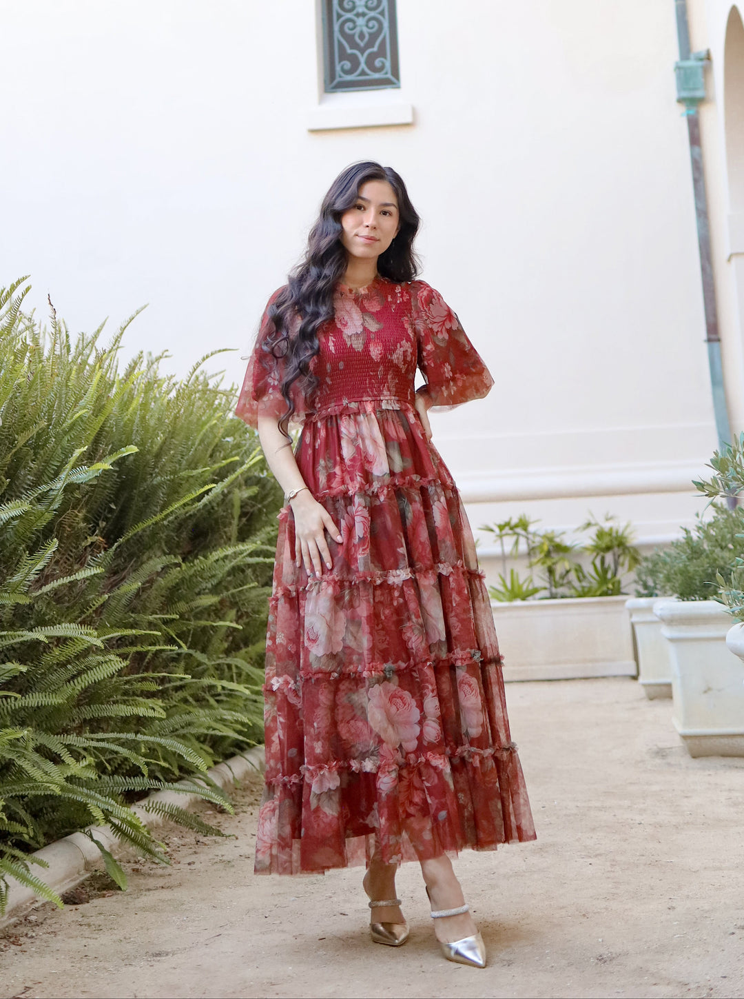 sachin and babi light blue dress Elliatt Buttercup Floral Appliqué Maxi Dress main image 1